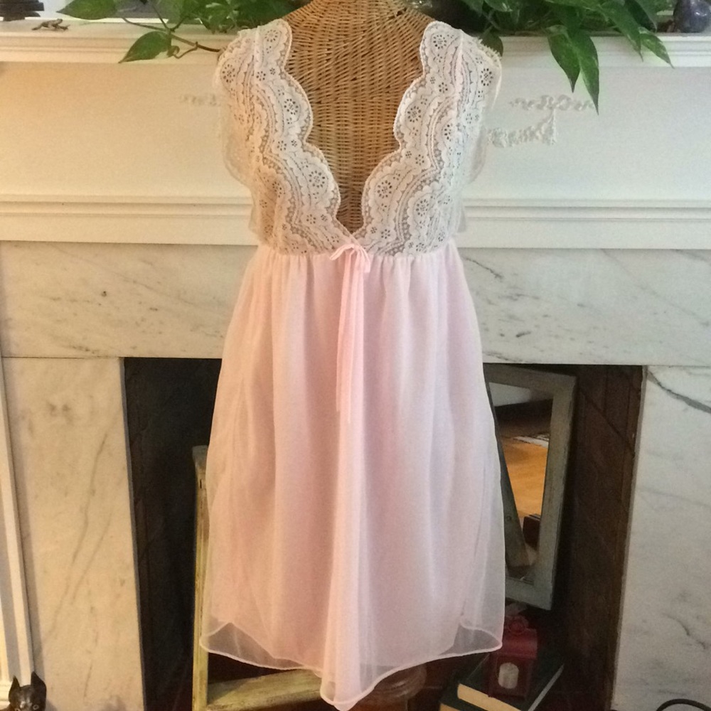 Vintage 60’s Sheer Pink Nightgown - Picture 1 of 5